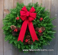 Traditional Maine Balsam Fir Wreath